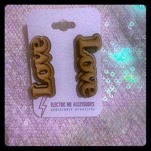 handcrafted, wooden earrings